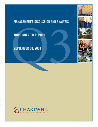 Vorschaubild Chartwell Retirement Residences Quartalsbericht 2008-q3