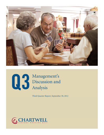 Vorschaubild Chartwell Retirement Residences Quartalsbericht 2012-q3