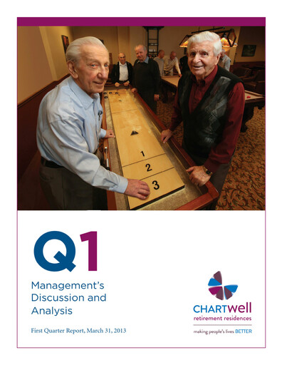 Vorschaubild Chartwell Retirement Residences Quartalsbericht 2013-q1