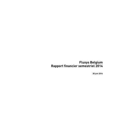 Thumbnail Fluxys Belgium Half-year Report 2014-h1