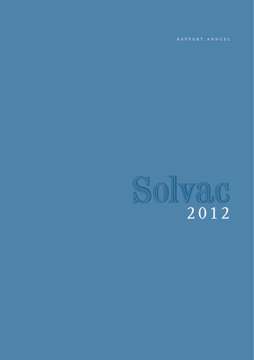 Thumbnail Solvac Annual Report 2012