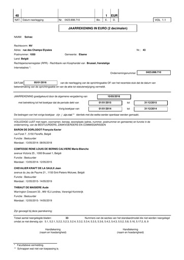 Thumbnail Solvac Financial Statement 2015