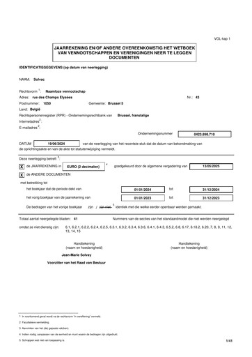 Thumbnail Solvac Financial Statement 2024