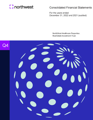 Thumbnail NorthWest Healthcare Properties REIT Financial Statement 2022