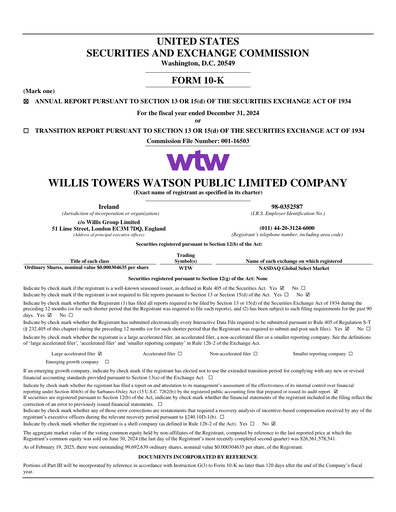 Thumbnail Willis Towers Watson  Annual Report 2024