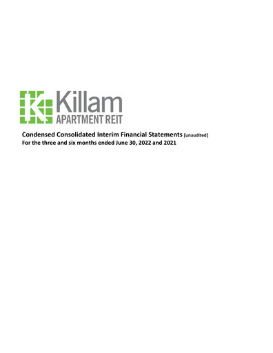 Thumbnail Killam Apartment REIT Financial Statement 2022-q2