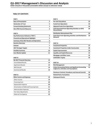 Thumbnail Killam Apartment REIT Quarterly Report 2017-q1