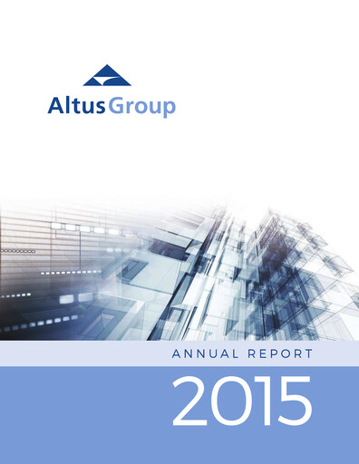 Thumbnail Altus Group Annual Report 2015