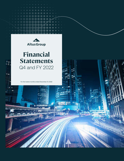 Thumbnail Altus Group Financial Statement 2022