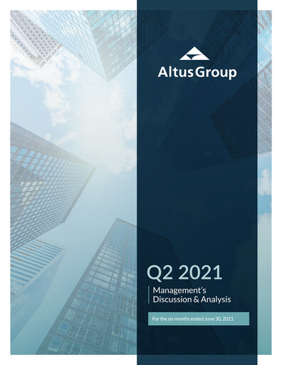 Thumbnail Altus Group Quarterly Report 2021-q2