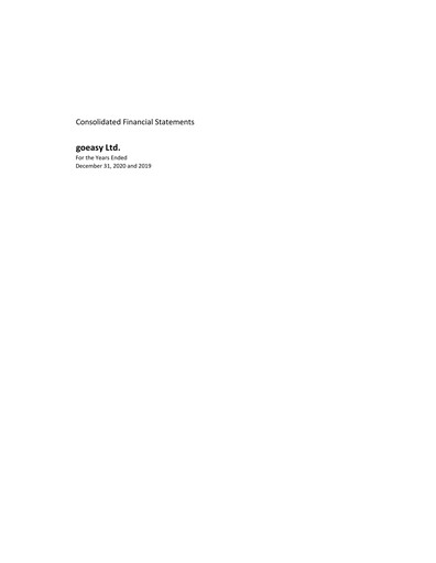Thumbnail goeasy Financial Statement 2020