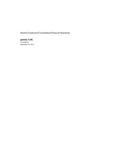 Thumbnail goeasy Quarterly Report 2015-q3