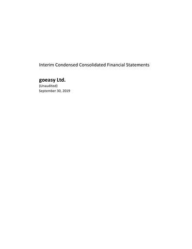 Thumbnail goeasy Quarterly Report 2019-q3