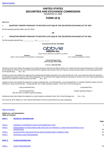 Thumbnail AbbVie Quarterly Report 2016-q2