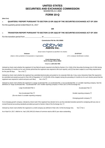 Thumbnail AbbVie Quarterly Report 2017-q1