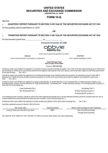 Thumbnail AbbVie Quarterly Report 2019-q1
