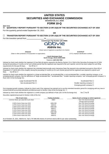 Thumbnail AbbVie Quarterly Report 2021-q3