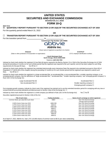 Thumbnail AbbVie Quarterly Report 2022-q1