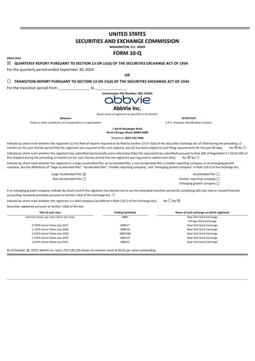 Thumbnail AbbVie Quarterly Report 2024-q3