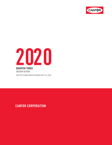 Thumbnail Canfor Quarterly Report 2020-q3