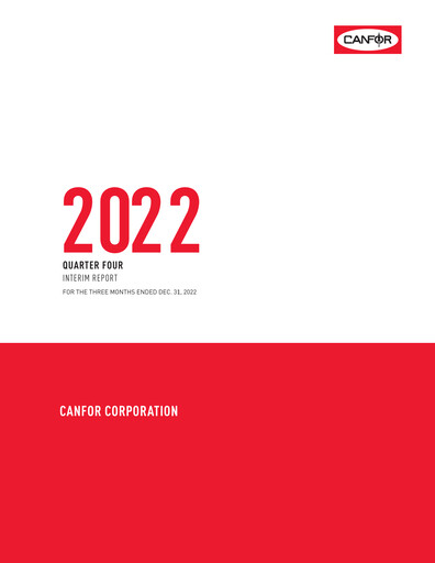 Thumbnail Canfor Quarterly Report 2022-q4
