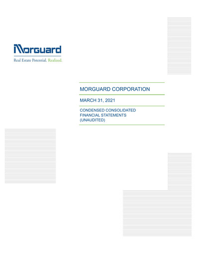 Miniature Morguard Bilan financier 2021-q1