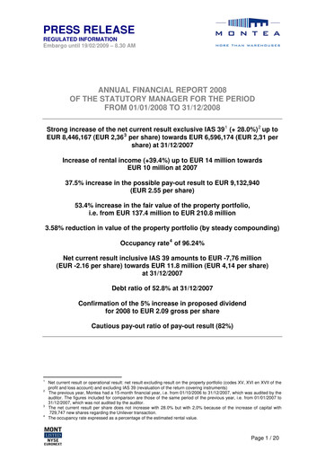 Vorschaubild Montea Comm Finanzbericht 2008