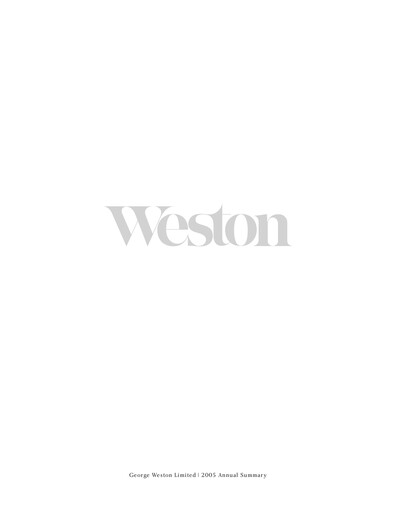 Thumbnail George Weston Annual Report 2005