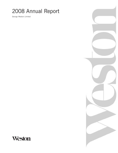 Thumbnail George Weston Annual Report 2008