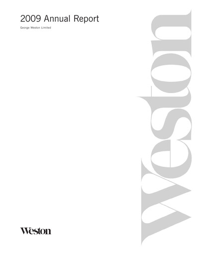 Thumbnail George Weston Annual Report 2009