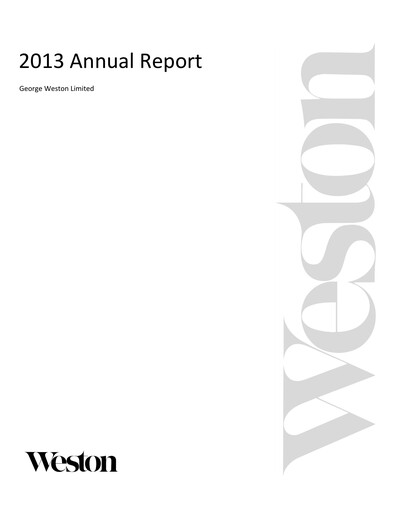 Thumbnail George Weston Annual Report 2013