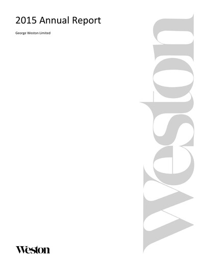 Thumbnail George Weston Annual Report 2015