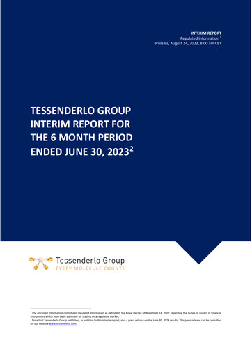 Vorschaubild Tessenderlo Group Halbjahresbericht 2023-h1