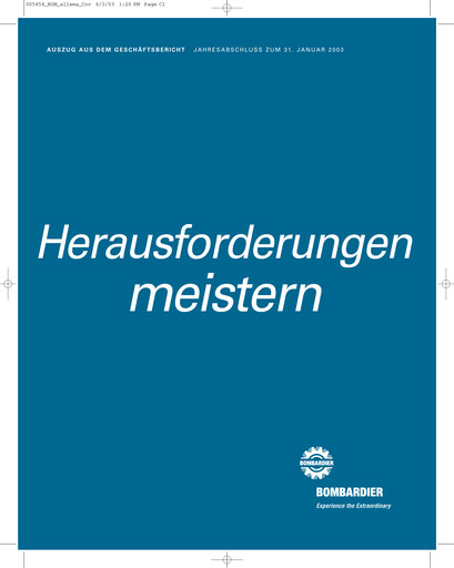 Thumbnail Bombardier Annual Report 2003