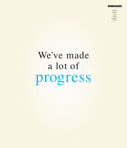 Miniature Bombardier Rapport annuel 2003