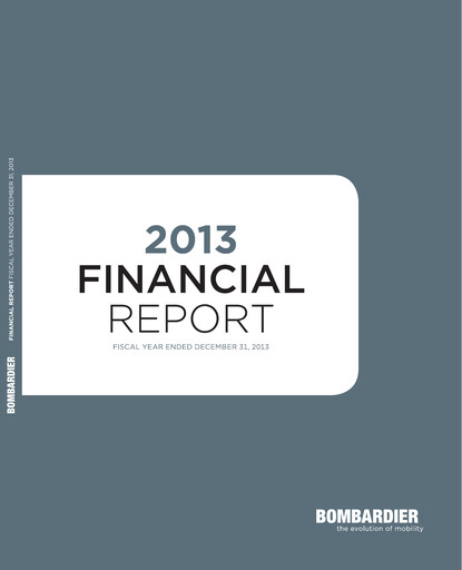 Miniature Bombardier Rapport financier 2013