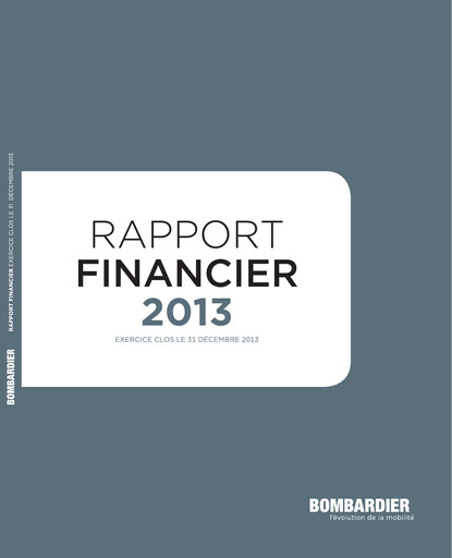 Miniature Bombardier Rapport financier 2013