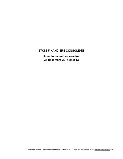 Thumbnail Bombardier Financial Statement 2014