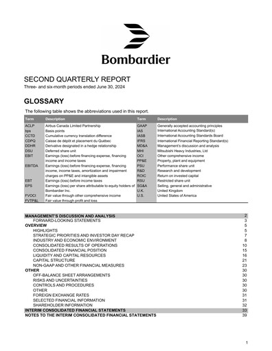 Thumbnail Bombardier Quarterly Report 2024-q2