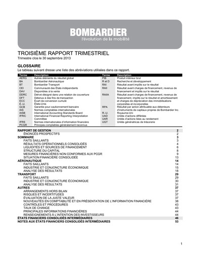 Miniature Bombardier Rapport trimestriel 2013-q3