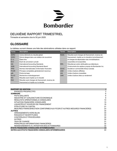 Thumbnail Bombardier Quarterly Report 2025-q2