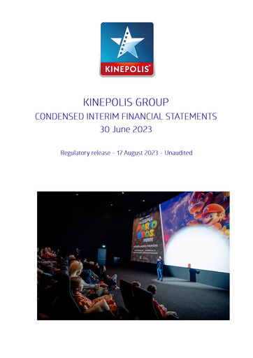 Vorschaubild Kinepolis Group  Halbjahresbericht 2023-h1
