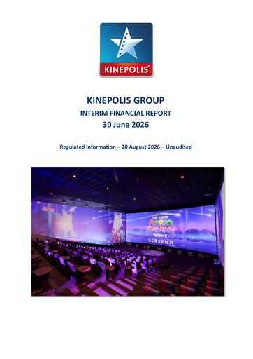 Vorschaubild Kinepolis Group  Halbjahresbericht 2026-h1