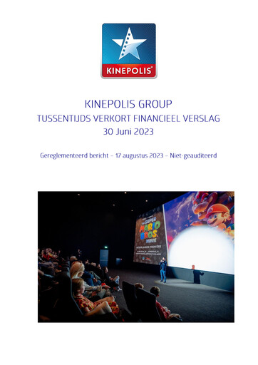 Vorschaubild Kinepolis Group  Halbjahresbericht 2023-h1