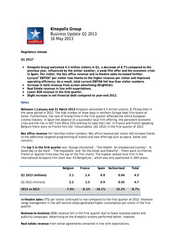 Thumbnail Kinepolis Group  Quarterly Report 2013-q1