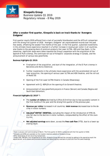 Thumbnail Kinepolis Group  Quarterly Report 2019-q1
