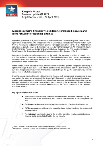 Thumbnail Kinepolis Group  Quarterly Report 2021-q1