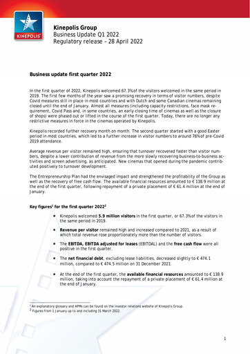 Thumbnail Kinepolis Group  Quarterly Report 2022-q1