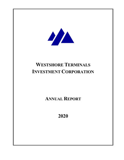 Thumbnail Westshore Terminals Investment Annual Report 2020