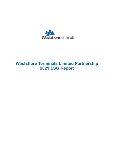 Thumbnail Westshore Terminals Investment ESG Report 2021